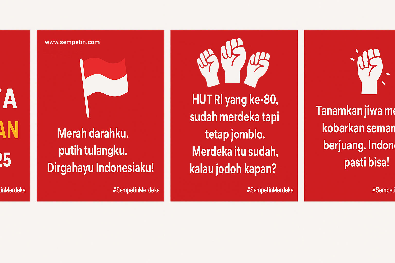Kata-kata 17 Agustus 2025 untuk Caption Sosmed: Lucu, Singkat, Bijak, dan Bikin Semangat