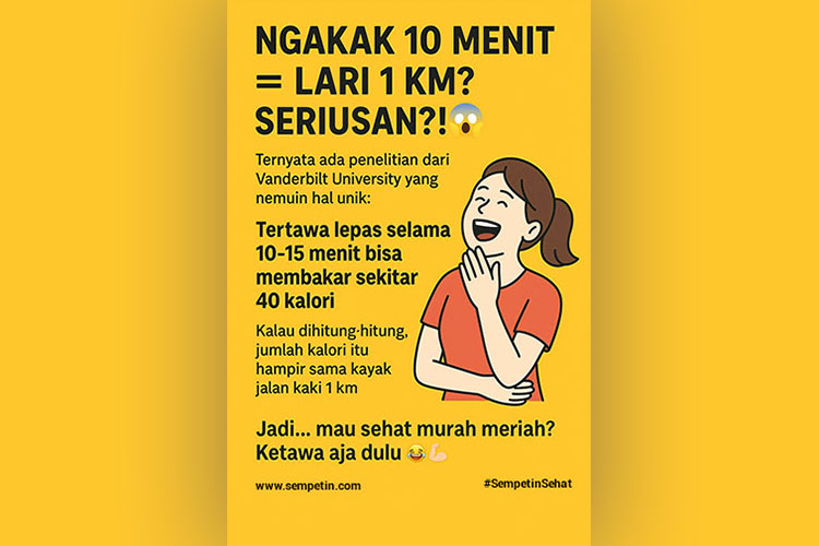 Fakta Unik: Ketawa 10 Menit Bisa Bakar Kalori Setara Jalan 1 Km