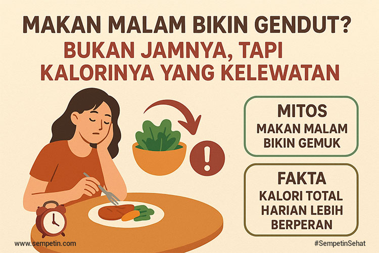 Makan Malam Bikin Gendut? Bukan Jamnya, Tapi Kalorinya yang Kelewatan