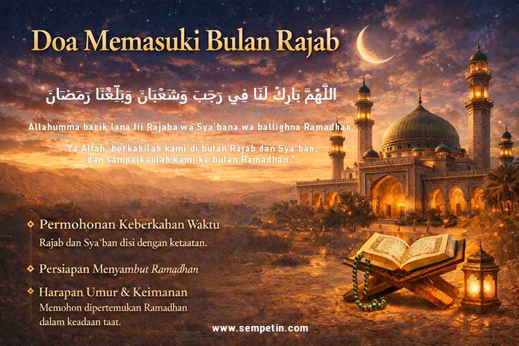 Doa Memasuki Bulan Rajab: Bacaan Arab, Latin, Terjemahan, dan Maknanya Menurut Ulama
